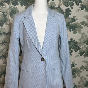 LOFT Blue Blazer Classic Tailored Suit Jacket